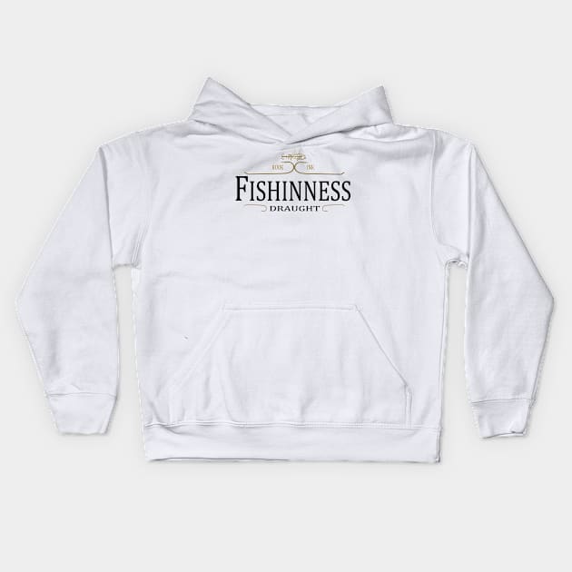 Fishinness Draught Kids Hoodie by Hook Ink